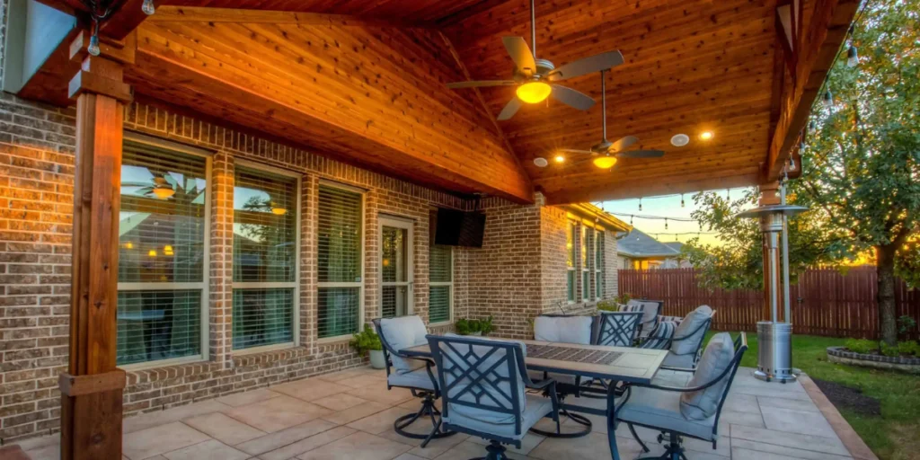 Lighting and Fans in Patio Cover